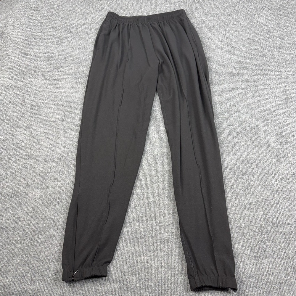 Vintage L.L. Bean Pants Mens Medium Black Track Elastic Cuff Zip Ankle USA 90s